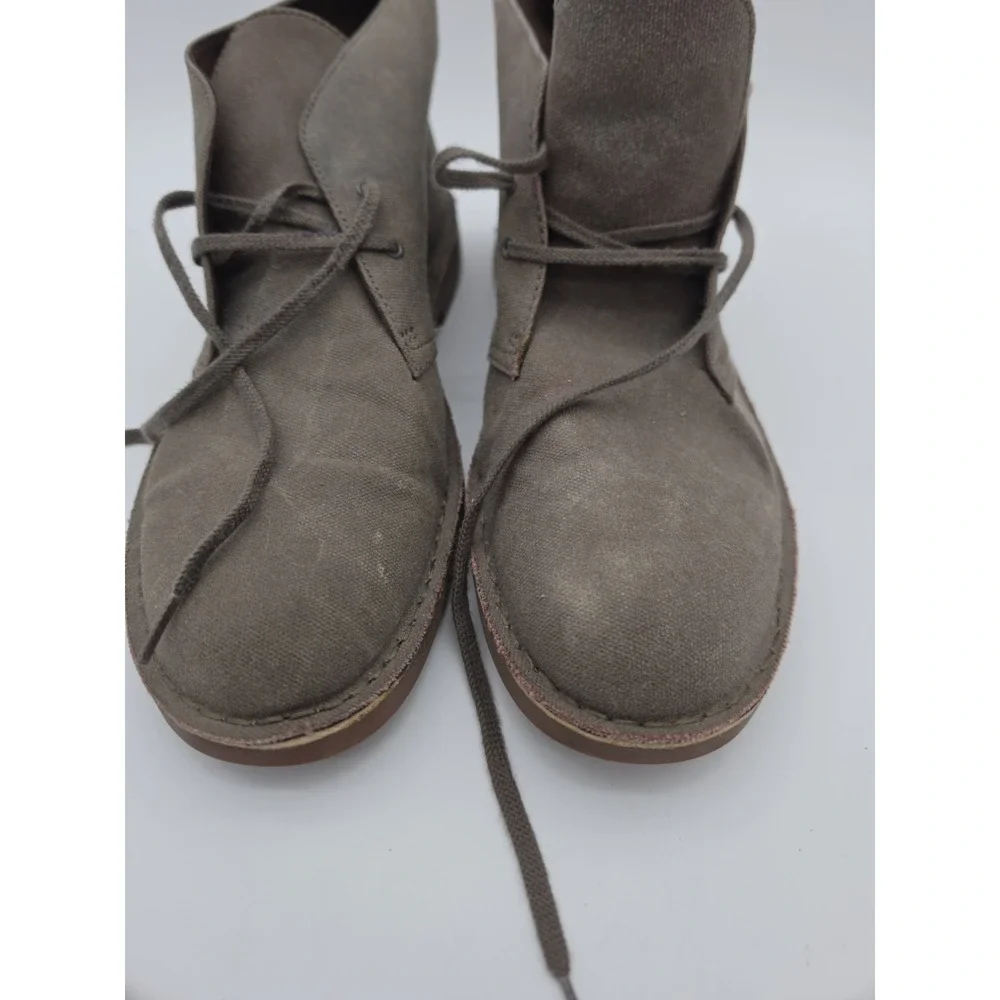 Clarks Canvas Boots Mens Size 13 Gray In Goos Shape